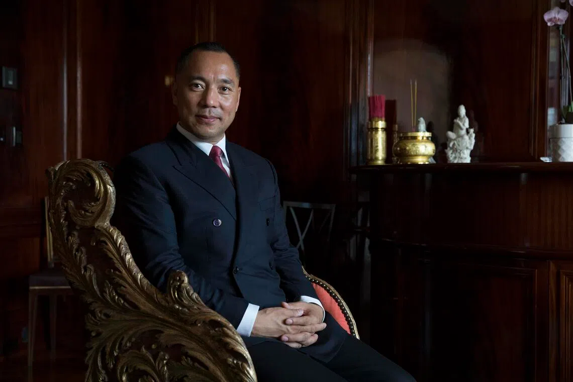 Miles Guo, also known as Guo Wengui, at his Manhattan apartment, on May 16, 2017.