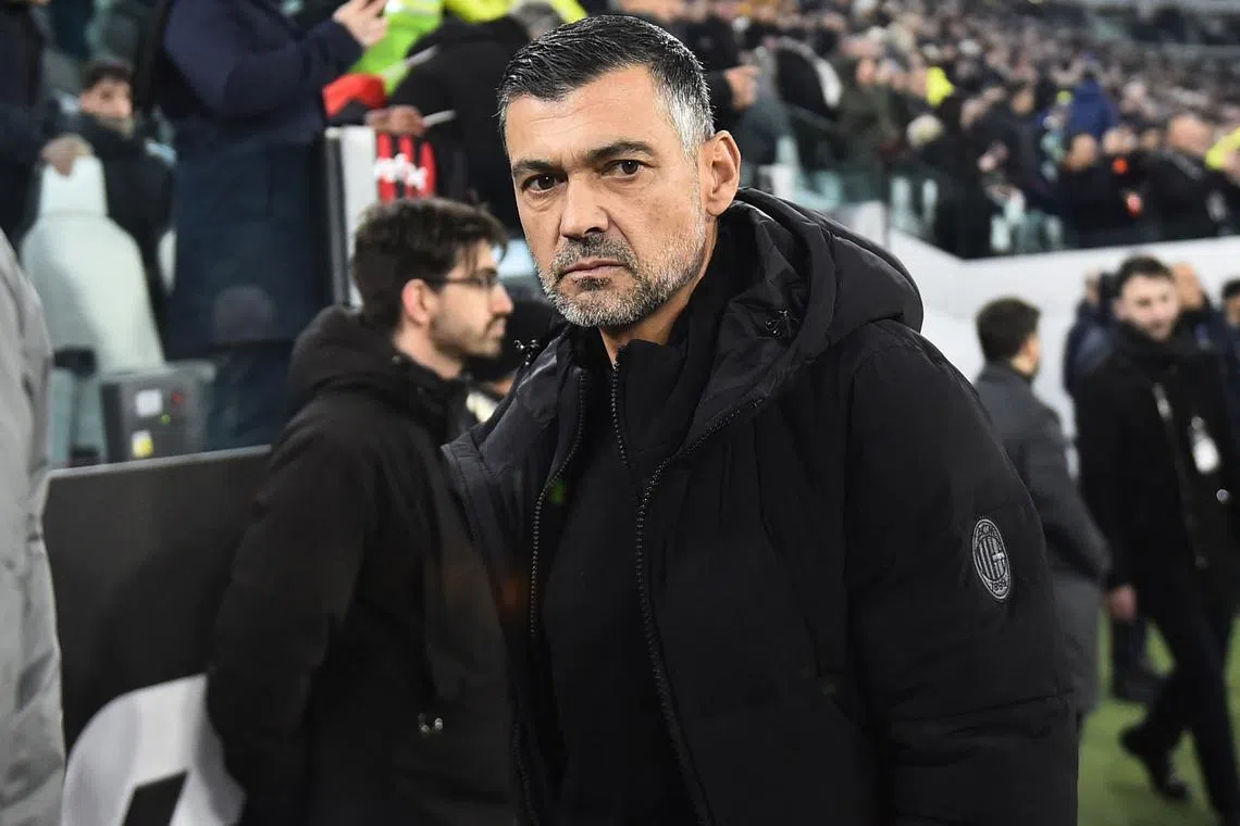 FILE PHOTO: Soccer Football - Serie A - Juventus v AC Milan - Allianz Stadium, Turin, Italy - January 18, 2025 AC Milan coach Sergio Conceicao REUTERS/Massimo Pinca/File Photo