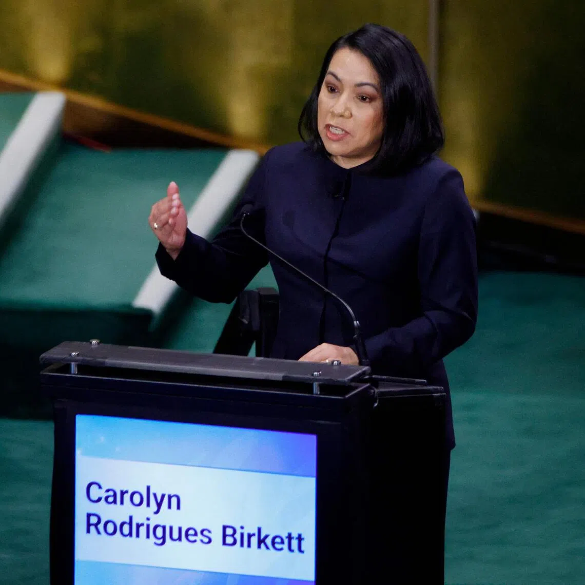 Guyana’s former foreign minister Carolyn Rodrigues Birkett narrowly led the second round of the informal process to pick the next UN chief, according to a source.