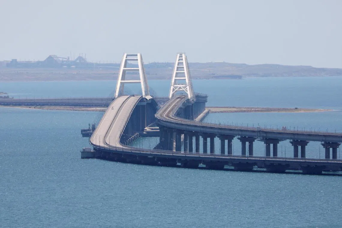Russia built the so-called Kerch Bridge to link Ukraine's occupied Crimea peninsula to the Russian mainland. Russia claimed in 2014 to have annexed the peninsula.