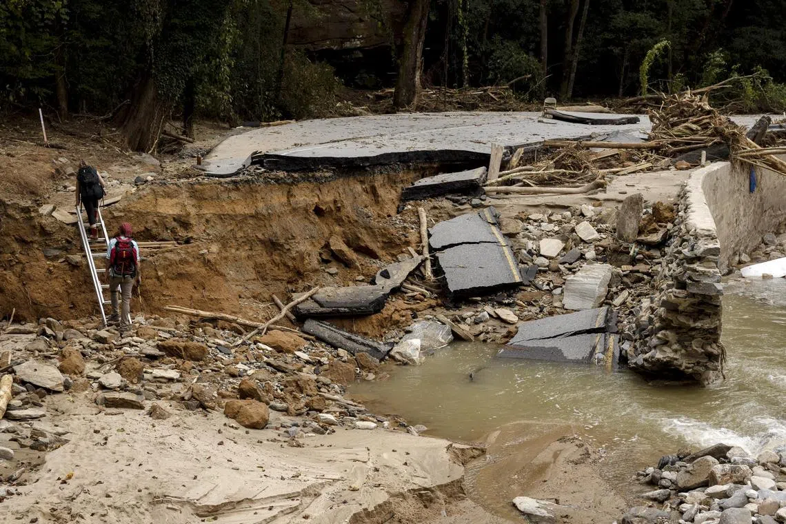 Hurricane Helene has left large portions of the century-old Appalachian Trail impassable, according to the conservancy that manages it. 