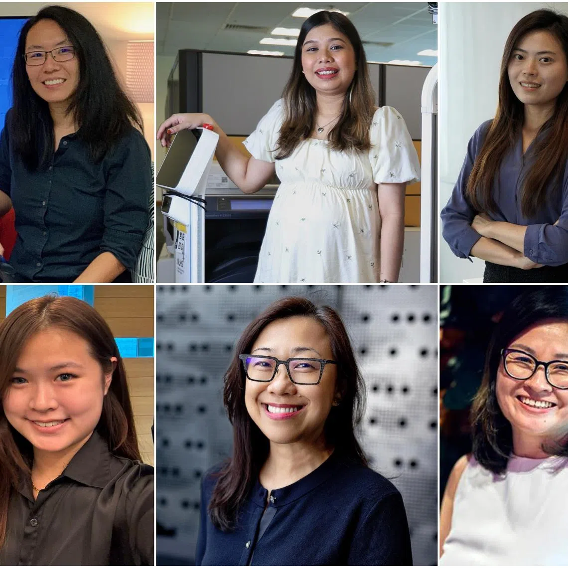 (Clockwise from top left) Associate Professor Jeannie Lee, Ms Wan NurSabrina Wan Nasarudin, Ms Emily Shum, Ms Eleana Liew, Ms Joanne Wong and Ms Constanz Wee.