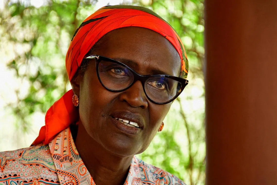 Winnie Byanyima, UNAIDS Executive Director and wife to four time Ugandan presidential candidate, Kizza Besigye speaks during a Reuters interview on Besigye's health at her home in Kasangati, Wakiso district, on the outskirts of Kampala, Uganda January 22, 2026. REUTERS/Abubaker Lubowa