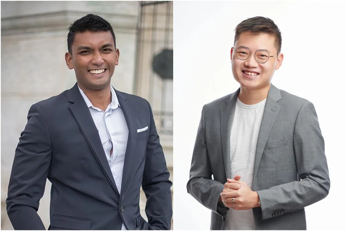 Mr Rueban Manokara (left), lead negotiator for Article 6 which relates to carbon markets, and Mr Mock Yi Jun, lead negotiator for the Global Stocktake.