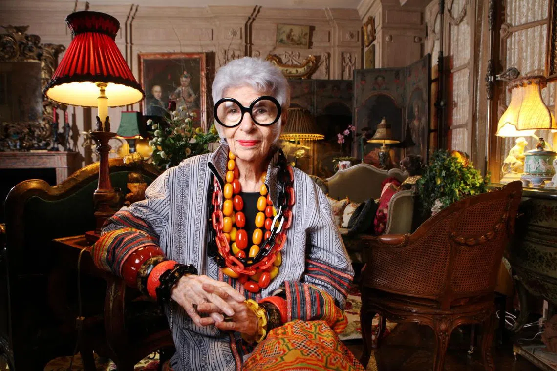 Iris Apfel, the centenarian style icon from the New York borough of Queens immediately recognisable by her oversized owlish glasses, has died on March 1, 2024. She was 102.