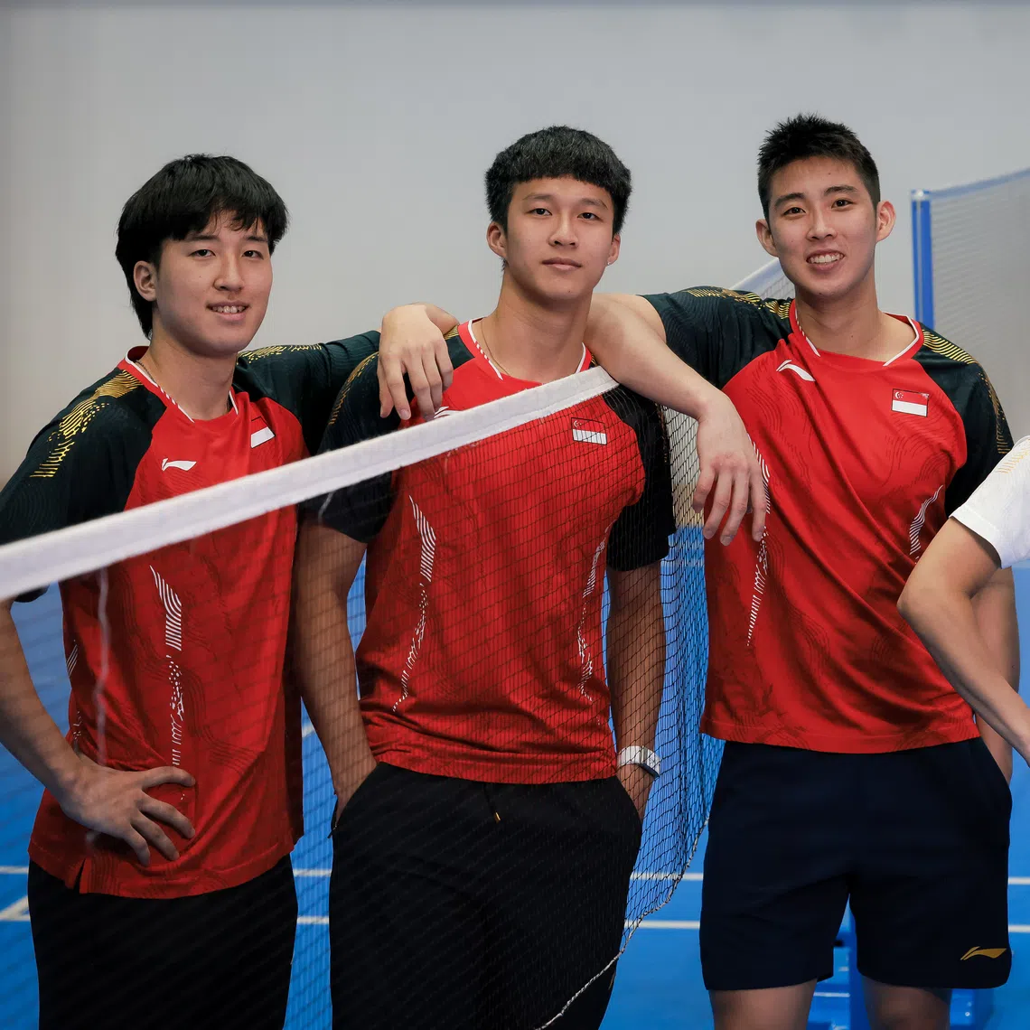 Singapore will be represented at the 2026 Asian Games badminton competitions by (from left) men’s doubles pair Junsuke Kubo and Wesley Koh, as well as men and women’s singles players Loh Kean Yew and Yeo Jia Min.