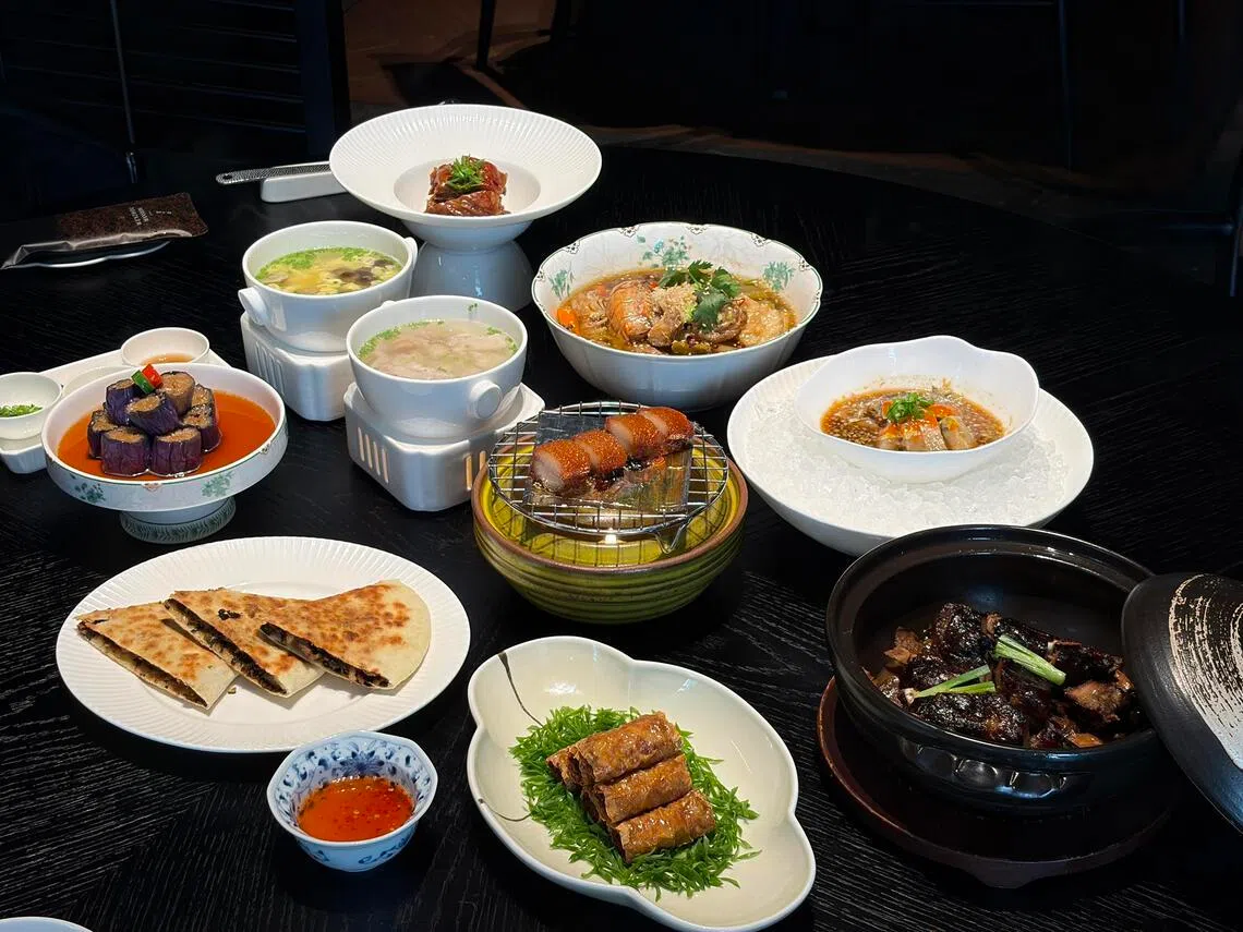 Lunch dishes from Wenzhou Mansion.