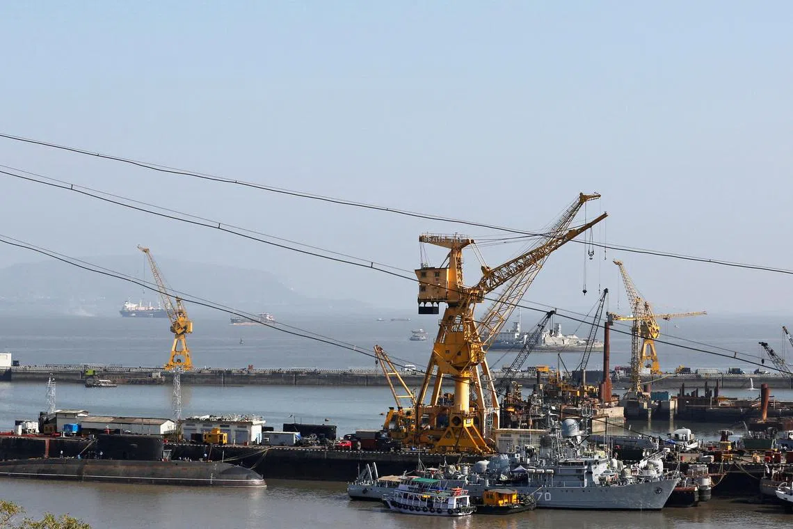 The ships are to stay in Port Moresby for two days before joining naval exercises in Australia.