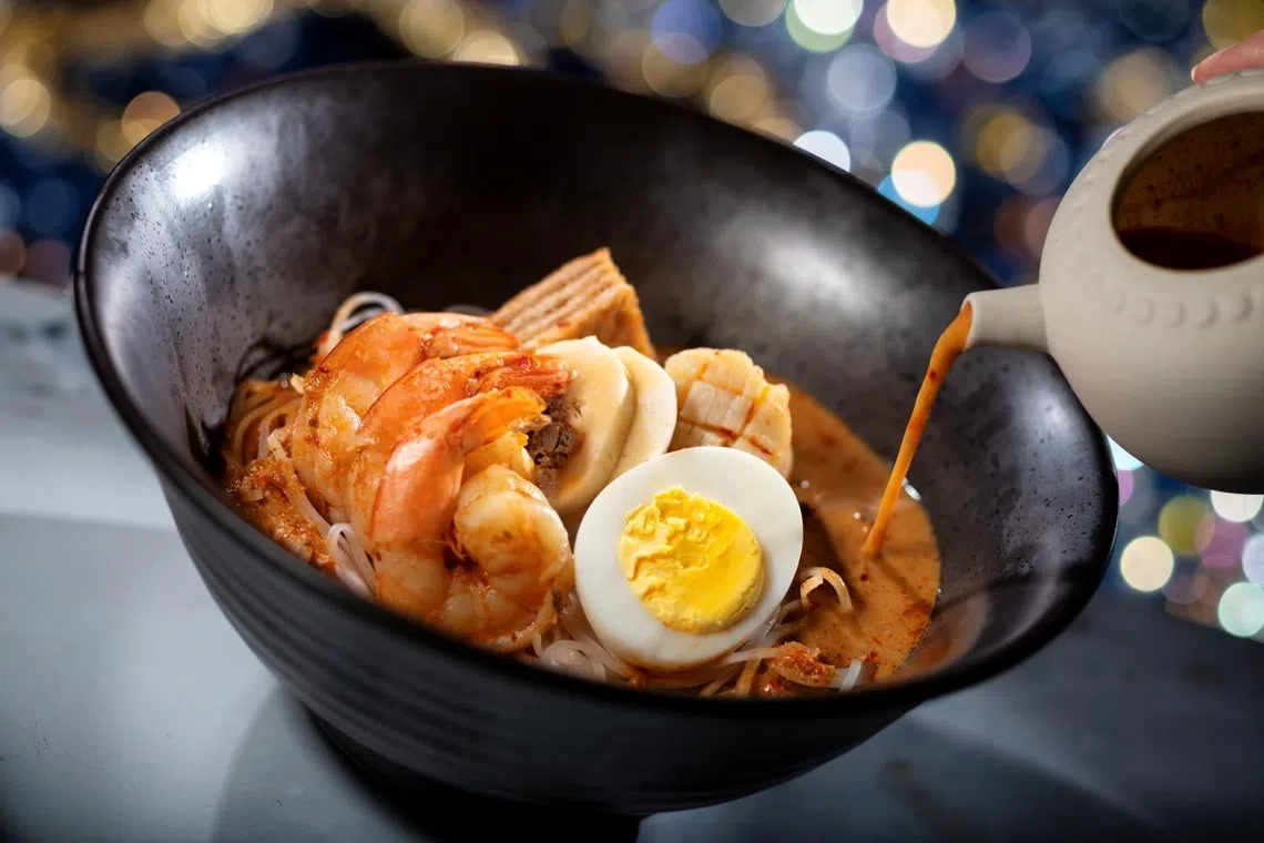 Asian dining onboard the Disney Adventure with dishes like Laksa Lemak