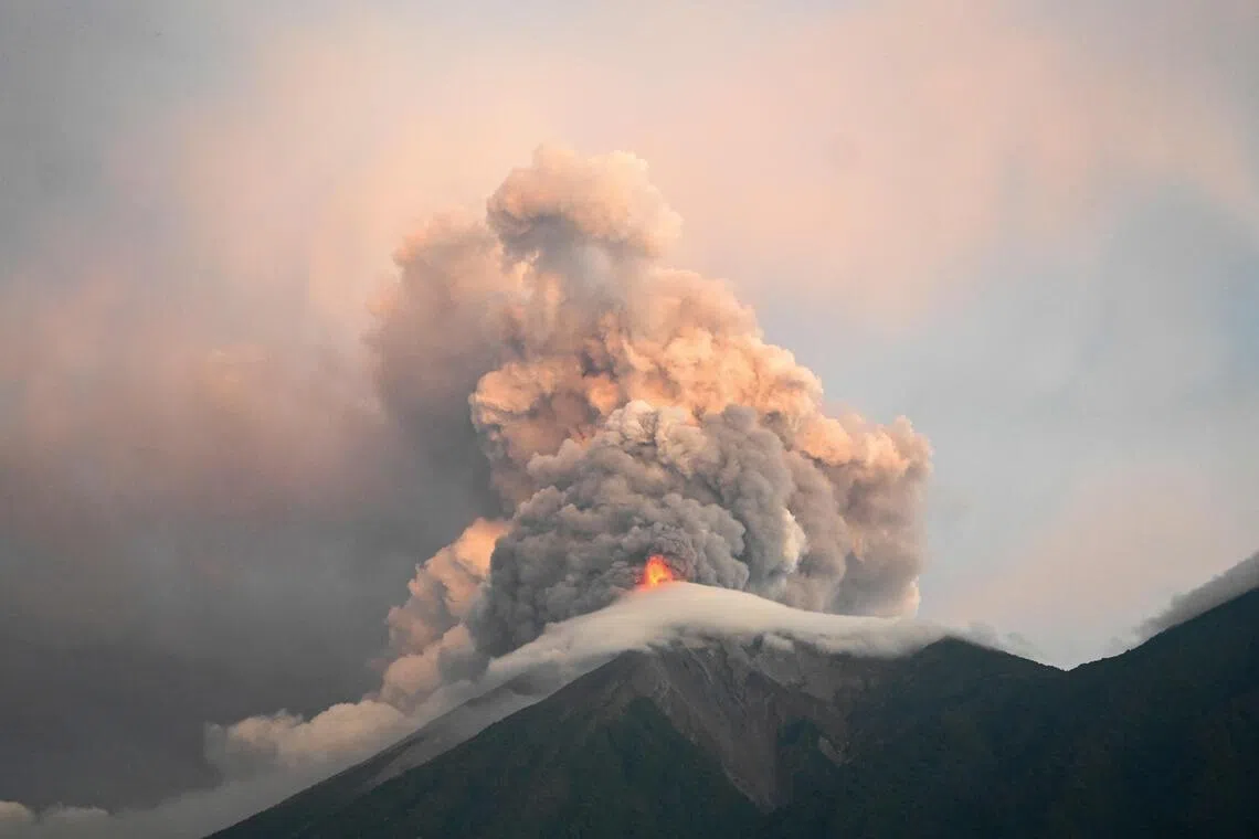 Hundreds flee homes after Guatemala’s Fuego volcano erupts