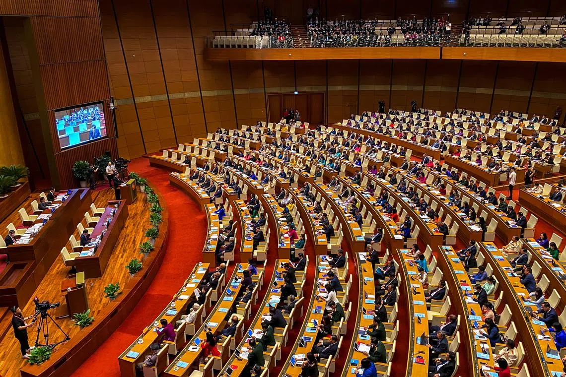 A general view of the Vietnam National Assembly during the opening ceremony of its 7th session, in Hanoi, Vietnam, May 20, 2024. REUTERS/Thinh Nguyen/File Photo