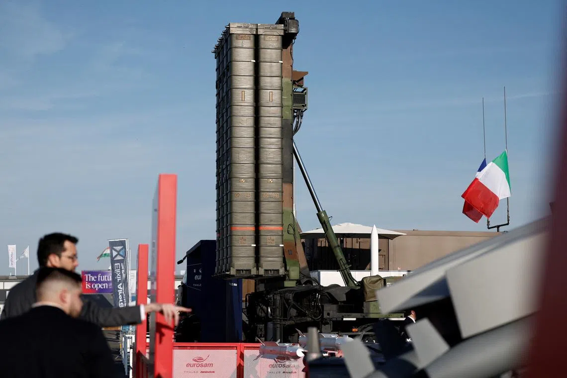 The Eurosam SAMP/T vertical launcher is displayed at the 55th International Paris Airshow at Le Bourget Airport near Paris, France, June 18, 2025. REUTERS/Benoit Tessier