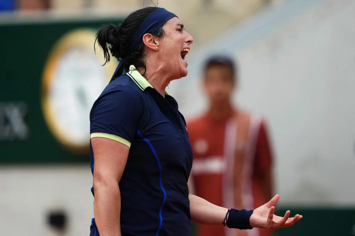 Tunisia's Ons Jabeur lost her first-round match at Roland Garros on May 27, against Poland's Magdalena Frech.
