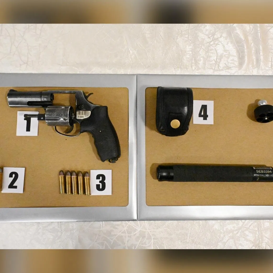 Heng Jun Hao was allegedly armed with a Taurus revolver loaded with five bullets while he was at Bugis+ shopping mall.