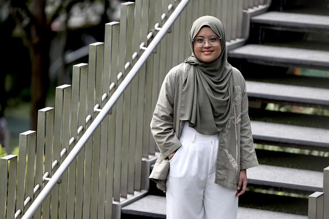 sfbone - Bone Marrow donor Ms Qurratu'aini Abdul Rashid on Oct 2.  She said she is no hero even though she saved a life.

Credit: Hester Tan