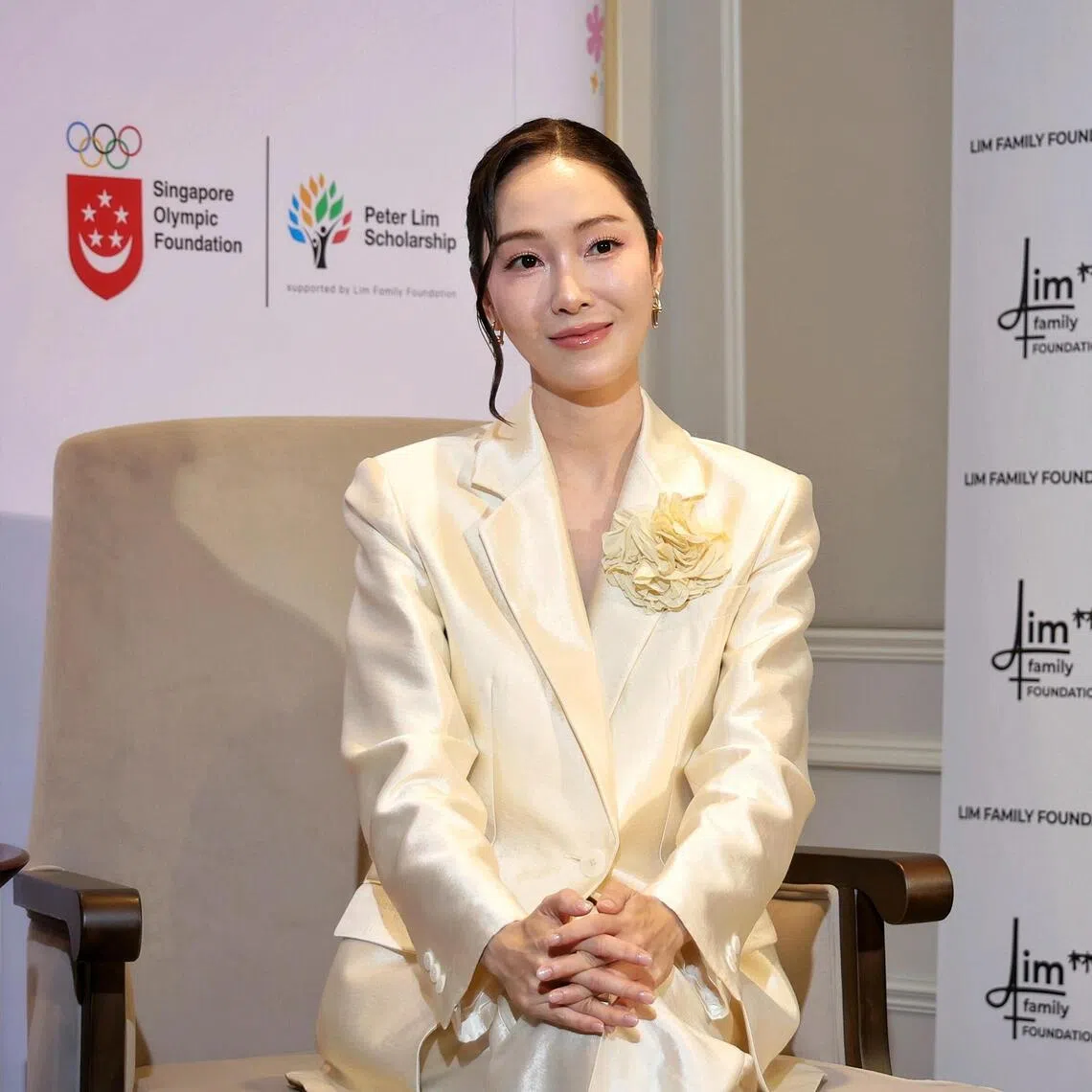 K-pop singer Jessica Jung was a guest at the Kiat Lim-Shaping Hearts Awards 2026 at The Fullerton Hotel.