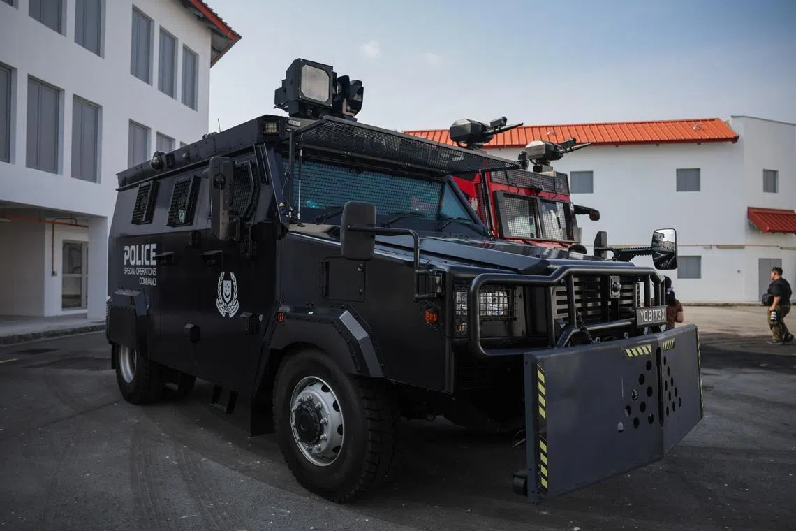 The new features on the Riot Control System Tactical Strike Vehicle allow officers to engage subjects from a safe distance, thereby reducing the likelihood of injuries.