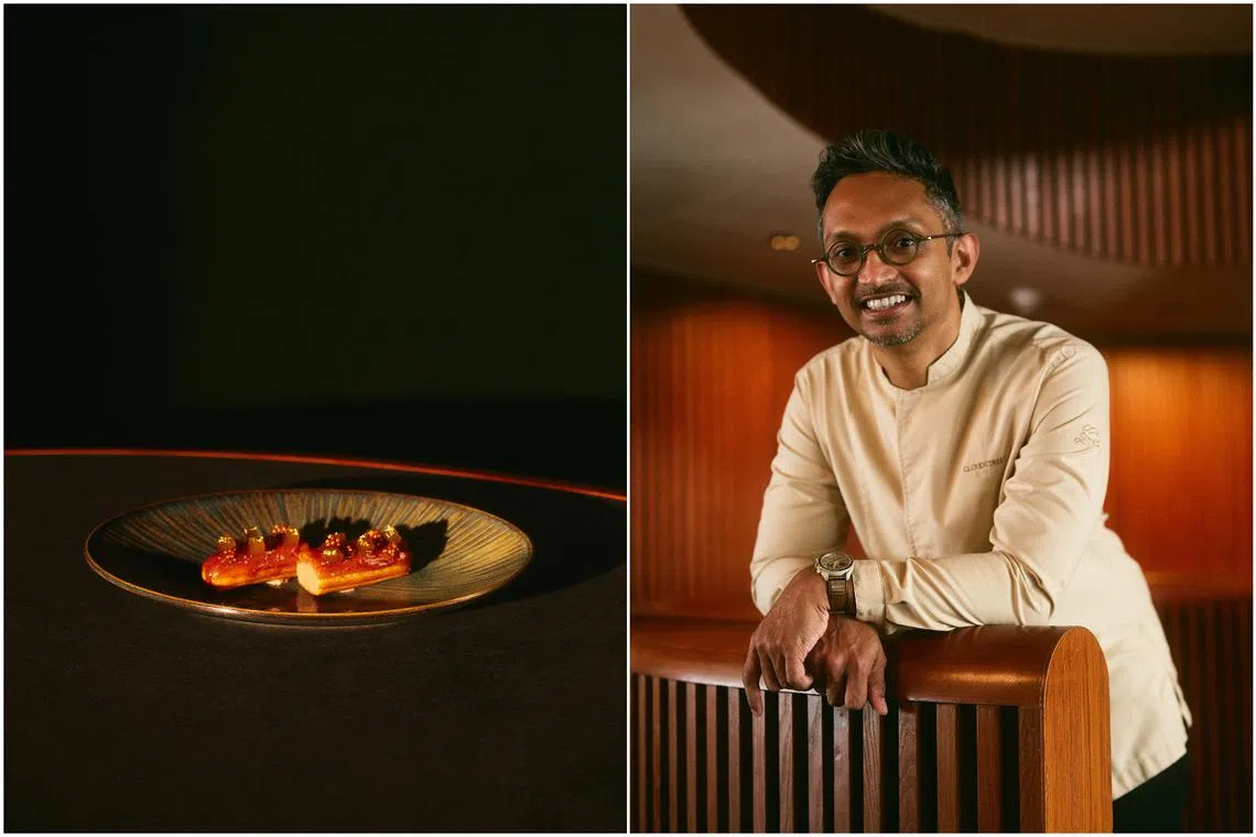 Chef Rishi Naleendra menu will include a Chicken Liver Parfait Eclair finished with date glaze, madeira jelly and pickled mustard seeds.
