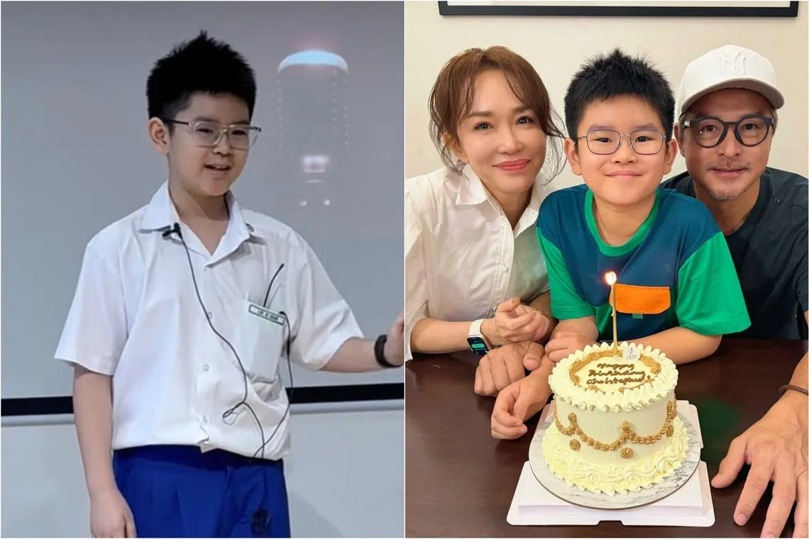 Zed, the only child of local celebrity couple Fann Wong and Christopher Lee, gave a speech in November during the Youth Orator Championships 2025.