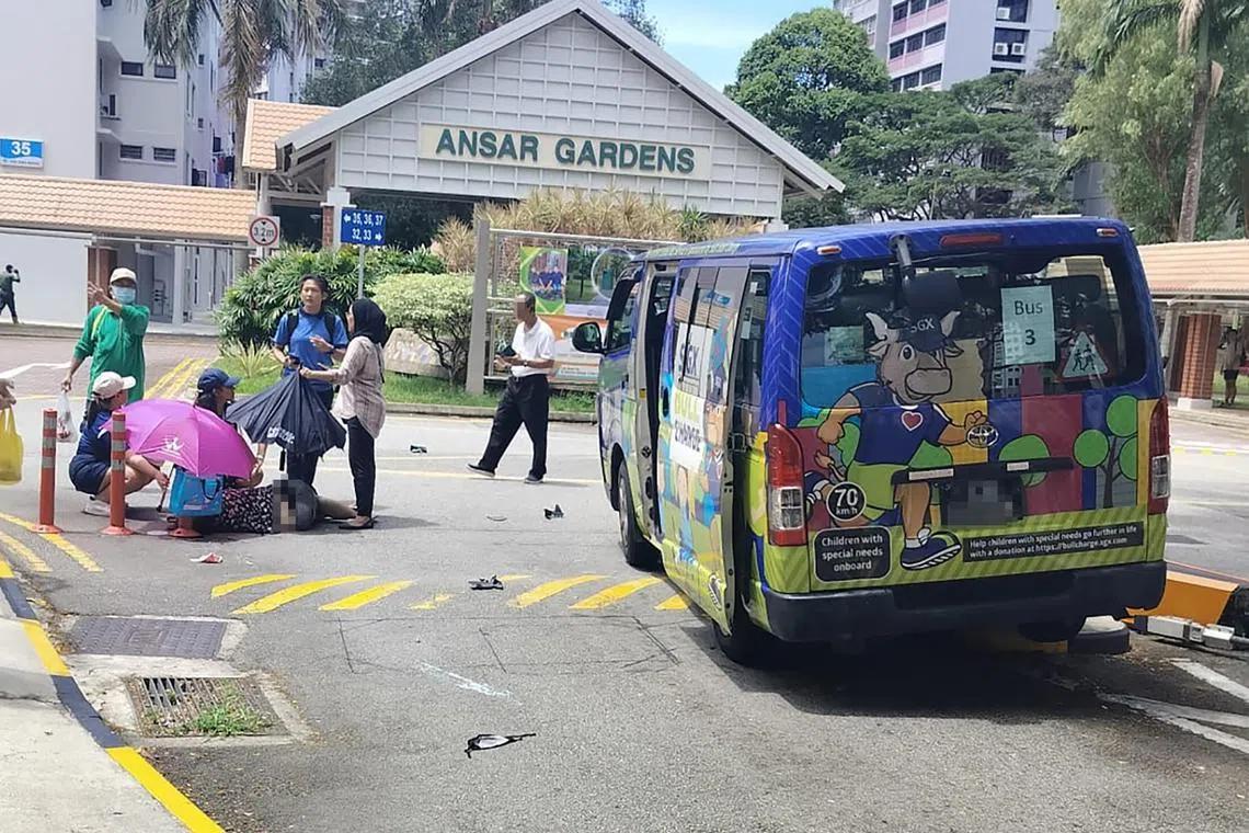 The police and the Singapore Civil Defence Force said they were alerted to the accident at Block 36 Chai Chee Avenue at about 12.25pm. 