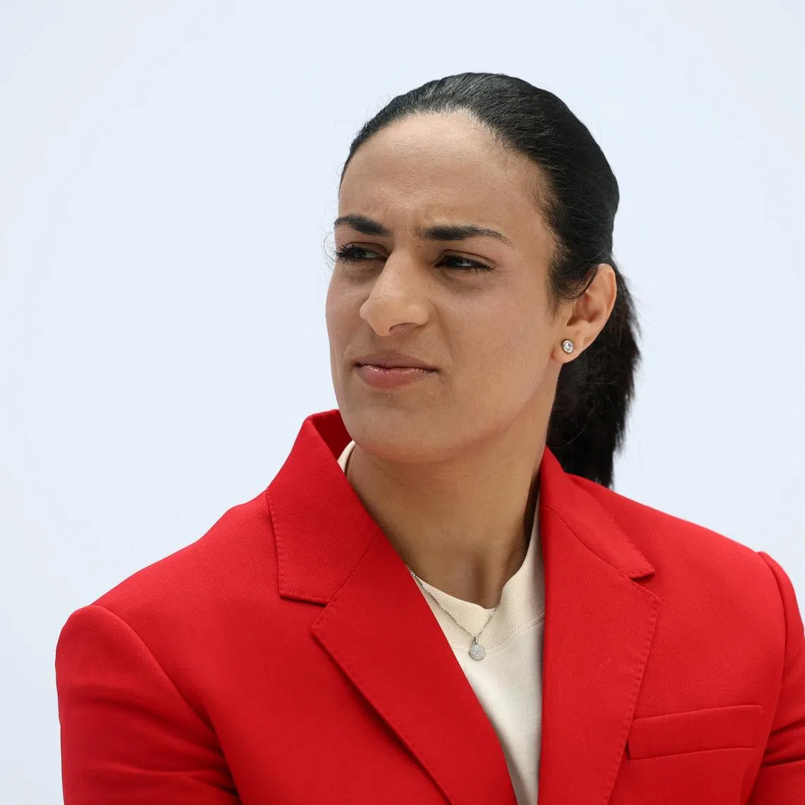 FILE PHOTO: Algerian boxer Imane Khelif attends the ChangeNOW 2025 summit at the Grand Palais in Paris, France, April 25, 2025. REUTERS/Sarah Meyssonnier/File Photo