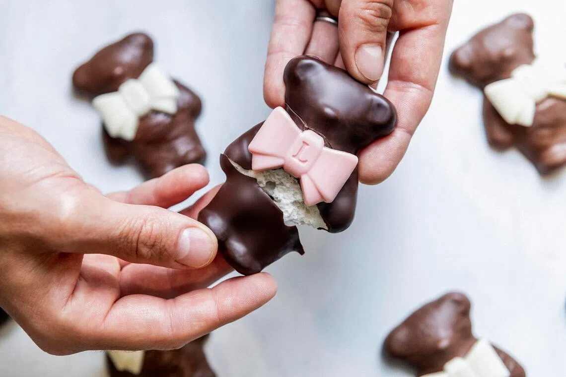 Laduree’s signature Milk and Dark Chocolate Marshmallow Bears.
