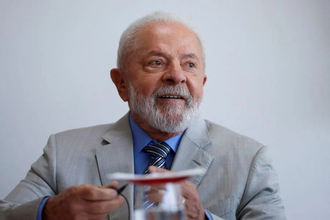 FILE PHOTO: Brazil's President Luiz Inacio Lula da Silva attends a meeting at the Planalto Palace in Brasilia, Brazil September 22, 2023. REUTERS/Adriano Machado//File Photo