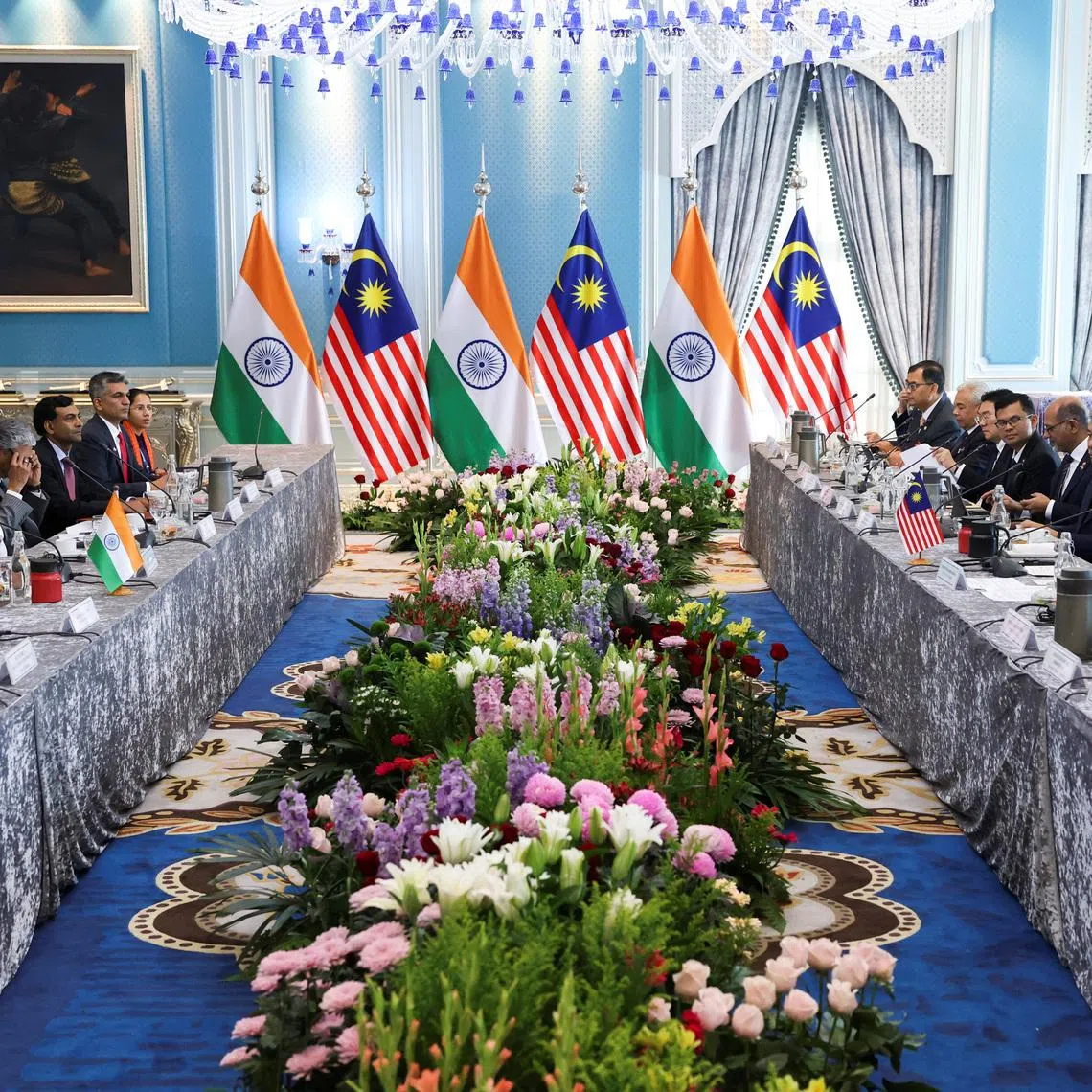 Malaysian Prime Minister Anwar Ibrahim attends a meeting with India's Prime Minister Narendra Modi, on the second day of Modi's official visit, in Putrajaya, Malaysia, February 8, 2026. REUTERS/Hasnoor Hussain/Pool