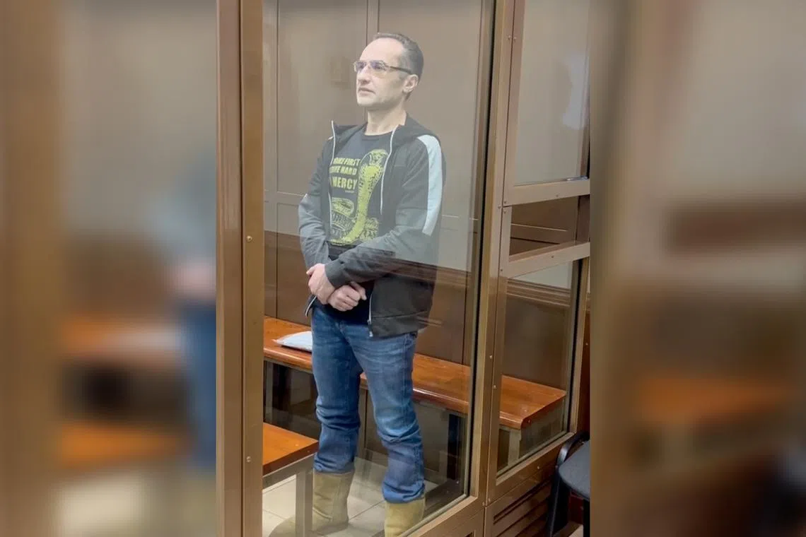 US citizen Eugene Spector at his court hearing in Moscow, on Dec 27.