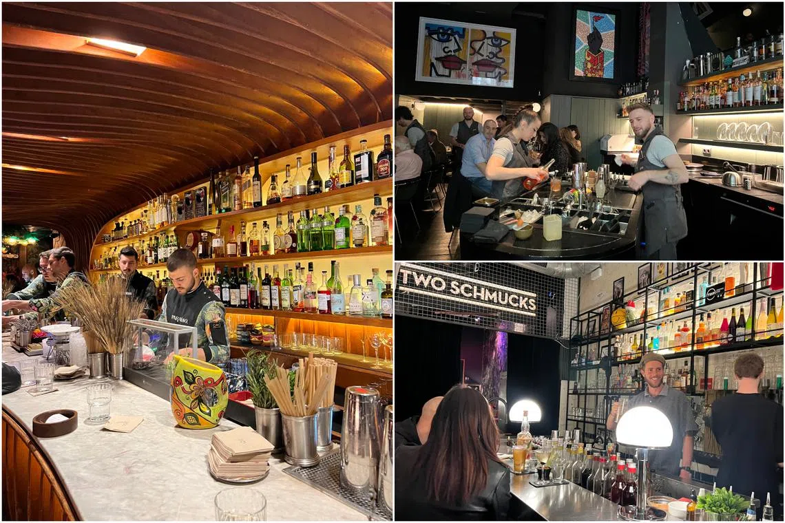 (Clockwise from left) Paradiso, Sips and Two Schmucks.