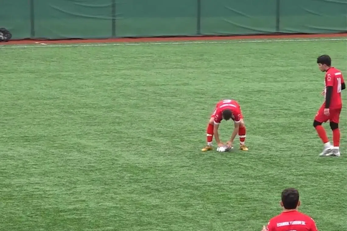 Captain can’t save team from losing in Turkish football final but saves seagull on pitch
