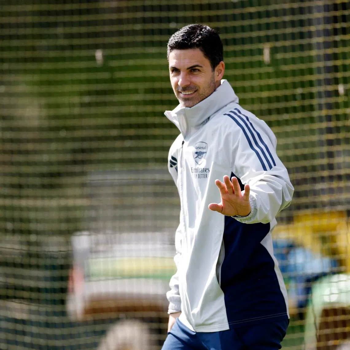 Soccer Football - UEFA Champions League - Arsenal Training - Arsenal Training Centre, London Colney, Britain - April 14, 2026 Arsenal manager Mikel Arteta during training Action Images via Reuters/Peter Cziborra