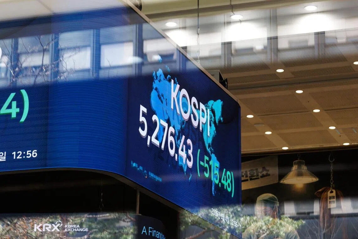 The outflows have contributed to a savage sell-off in regional equities that included a record one-day drop in South Korea’s Kospi index, and a series of trading halts in some markets.