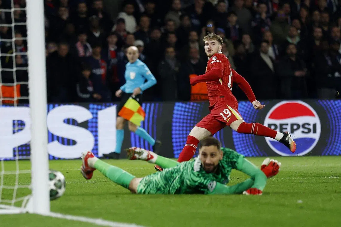 Liverpool's Harvey Elliott (left) slotted the winner home in the 87th minute.