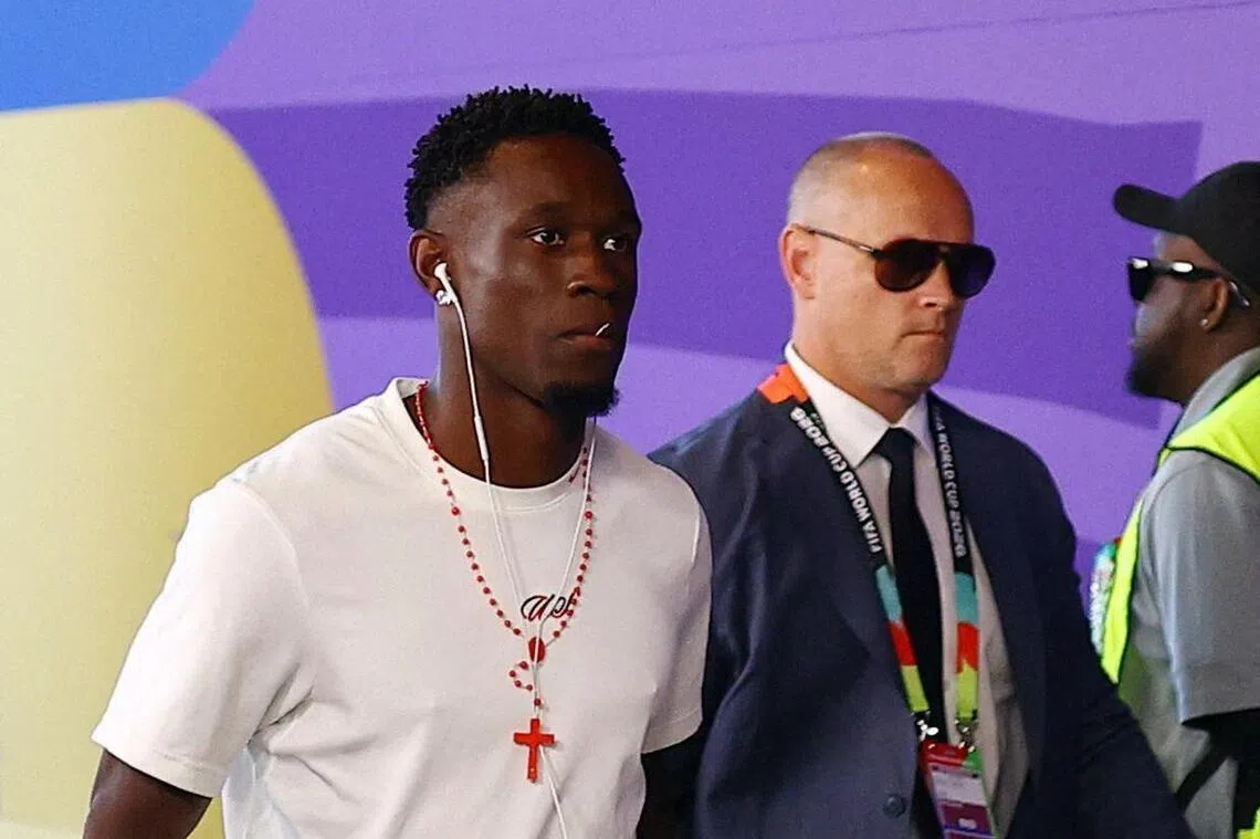 Folarin Balogun arriving at the Seattle Stadium ahead of the match against Belgium on July 6.