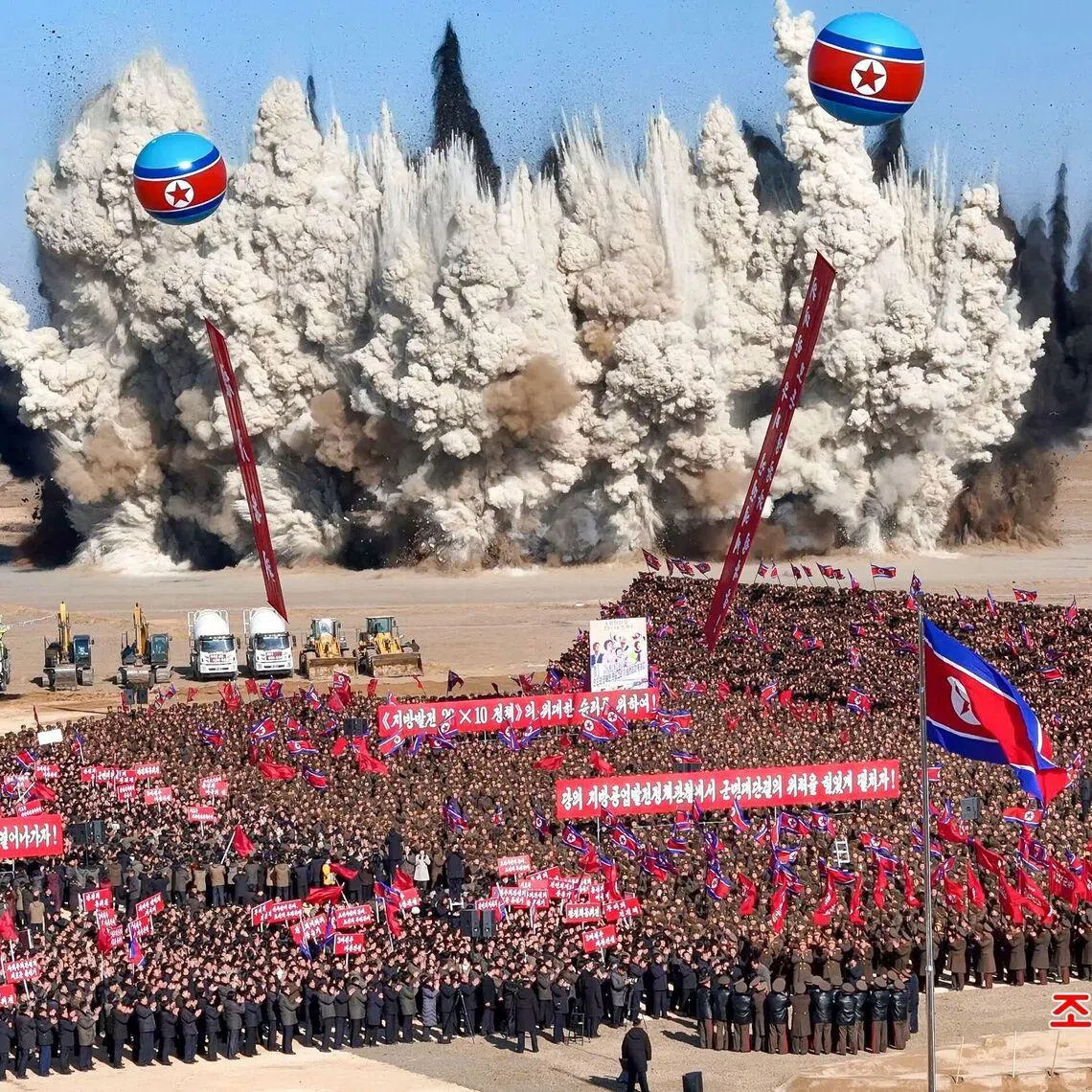 This picture released by North Korea's official Korean Central News Agency (KCNA) on Jan 30, 2026 shows a groundbreaking ceremony marking the start of a regional development policy-oriented construction in Unnyul County, South Hwanghae Province in North Korea. 