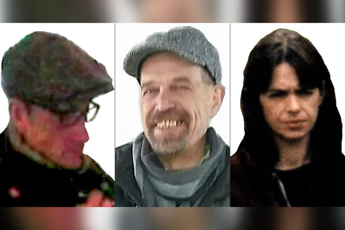 (From left) Burkhard Garweg and Ernst-Volker Staub and Daniela Klette are a notorious trio of members of the Red Army Faction.