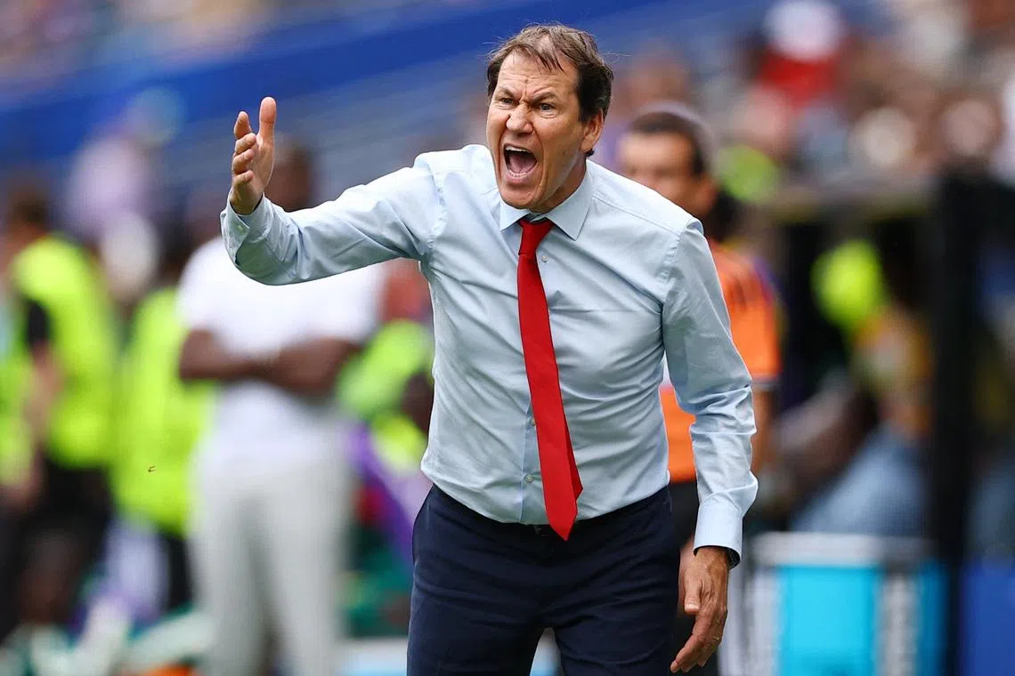 Soccer Football - FIFA World Cup 2026 - Round of 32 - Belgium v Senegal - Seattle Stadium, Seattle, Washington, U.S. - July 1, 2026 Belgium coach Rudi Garcia reacts REUTERS/Agustin Marcarian