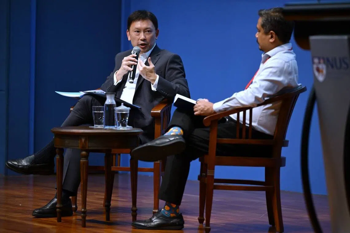 National Development Minister Chee Hong Tat speaking at the dialogue on Oct 25.