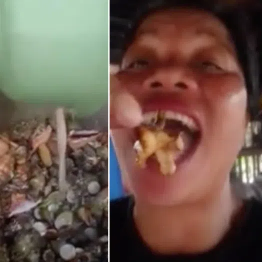 Ms Emma Amit, a food content creator, is seen in her final video post eating a crab that contains a potent mix of neurotoxins.