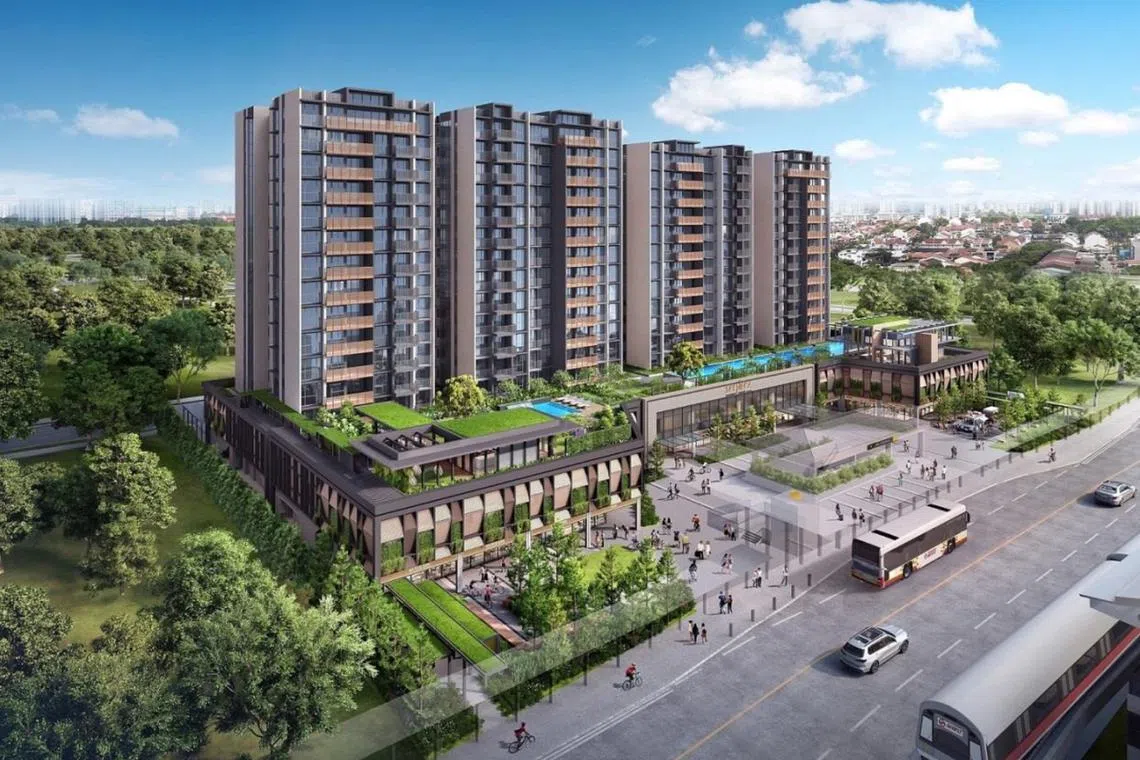 Sceneca Residence in Tanah Merah sold 157 units, accounting for just over 40% of January's sales. 
