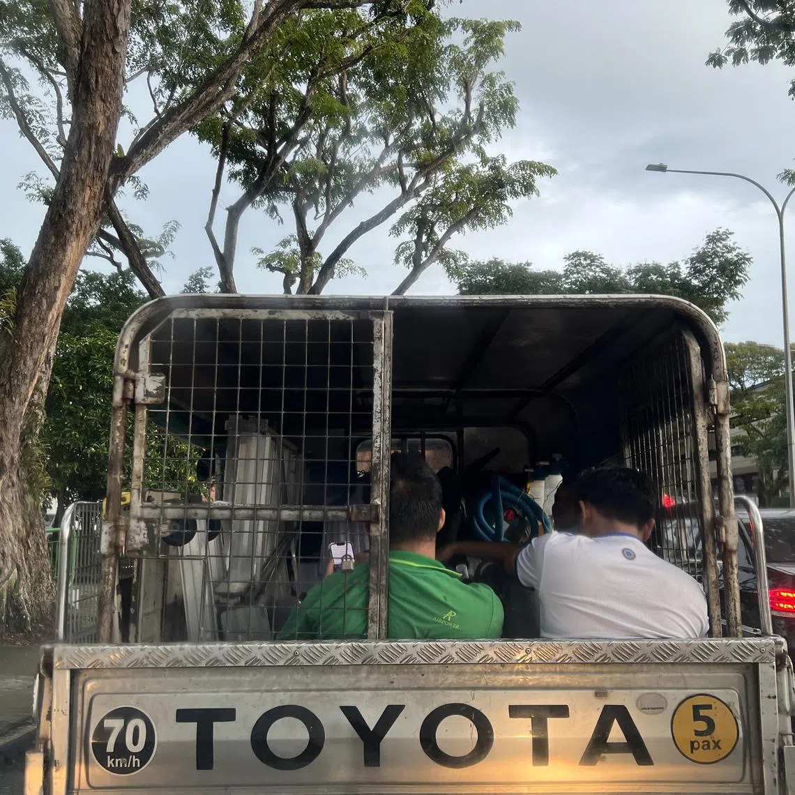 Travelling on the back of lorries is banned unless those being ferried are employed by the vehicle owner or hirer. 