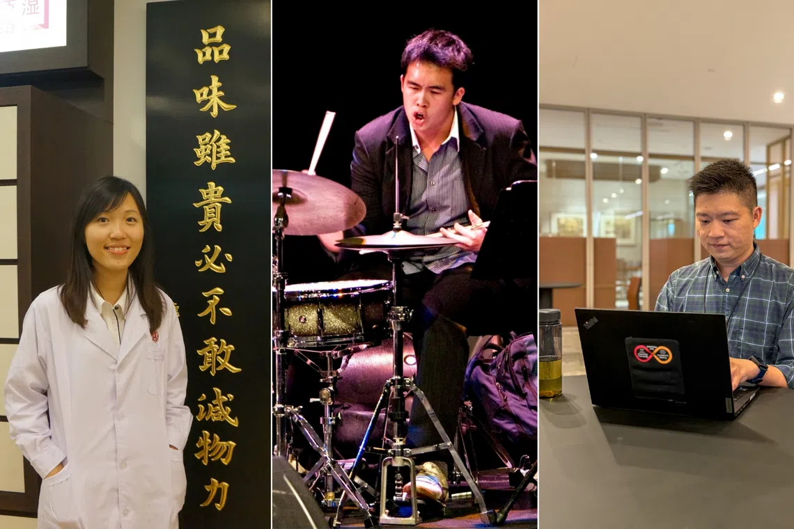 ang jun jia, soh wen ming and woo jia jian who made a mid career switch to tech sector in Singapore