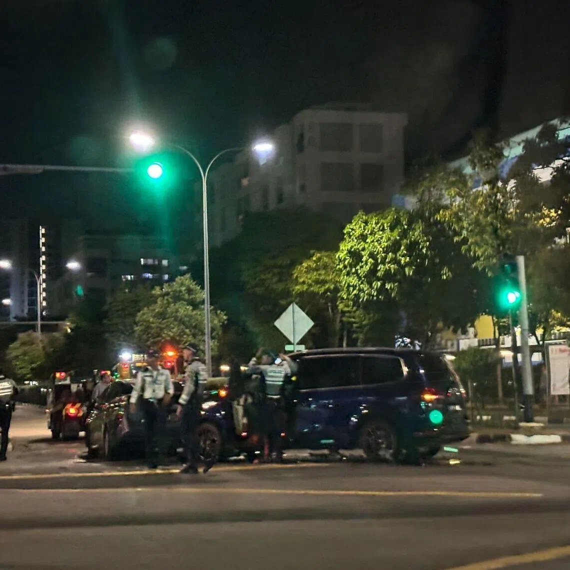 Two drivers and two passengers, aged between 27 and 53, were conscious when taken to Tan Tock Seng Hospital.