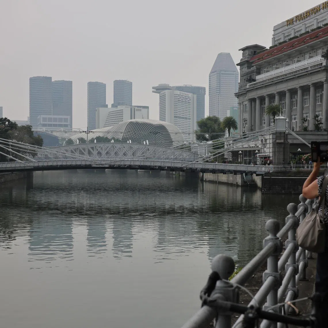 The haze seen from Boat Quay at 9.45am on Sept 10.