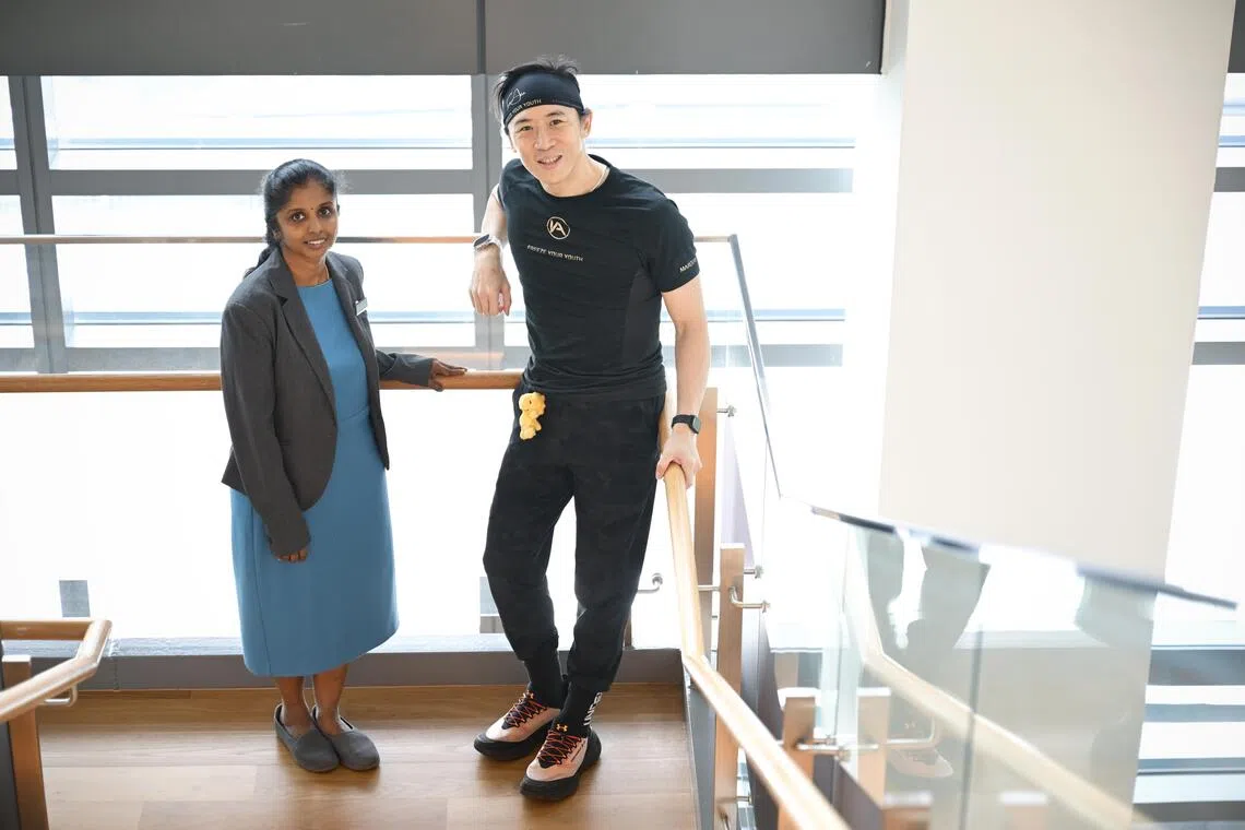 Chiang with his doctor, Nagavalli Somasundaram, head and senior consultant at the department of sarcoma and lymphoma at the National Cancer Centre Singapore.