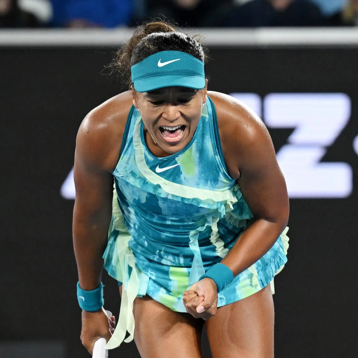 Tennis - Australian Open - Melbourne Park, Melbourne, Australia - January 22, 2026 Japan's Naomi Osaka celebrates after winning during her second round match against Romania's Sorana Cirstea REUTERS/Jaimi Joy