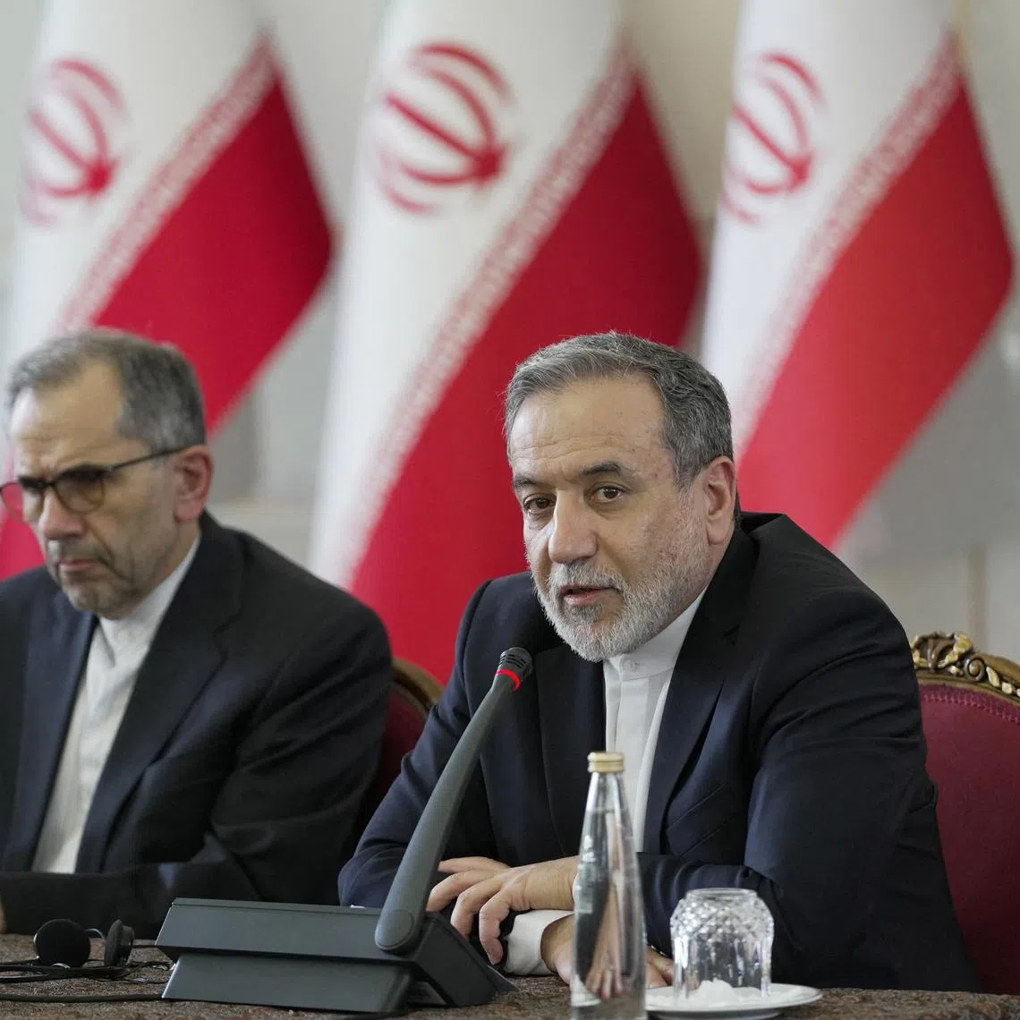 FILE PHOTO: Iranian Foreign Minister Abbas Araqchi speaks during a meeting with foreign ambassadors in Tehran, Iran, July 12, 2025. Hamid Forootan/Iranian Foreign Ministry/WANA (West Asia News Agency)/Handout via REUTERS/File photo