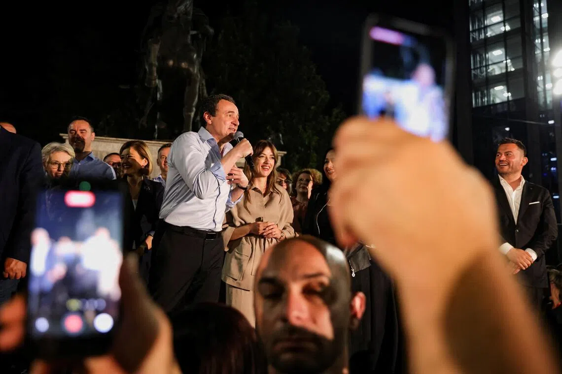 Kosovo PM’s party winning in snap polls, but no majority