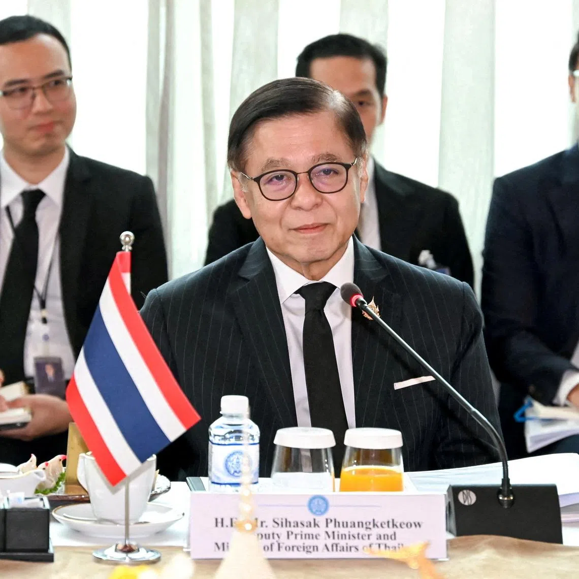 Thai Foreign Minister Sihasak Phuangketkeow said he was pushing to restore engagement with Myanmar’s leadership.